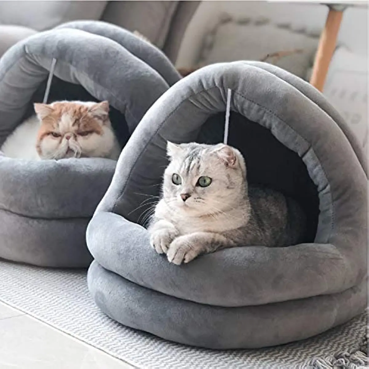 

Кровать для домашних кошек, кровать для кошек машинная стирка, кошачья кровать для домашних кошек, щенков, котят, кроликов, противоскользяща...