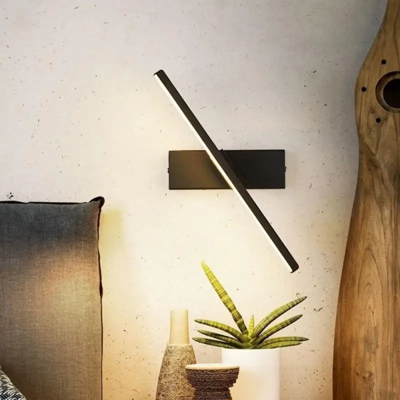 

Простой современный светодиодный прикроватный светильник, креативная вращающаяся настенная лампа для гостиной, кабинета, коридора, комнатное украшение