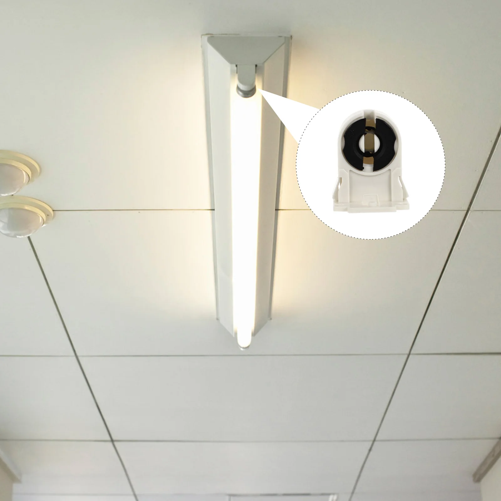 

20 PCS Lamp Holder Foot Fluorescent Accessories White Sockets Spiral Light Fittings Bulb