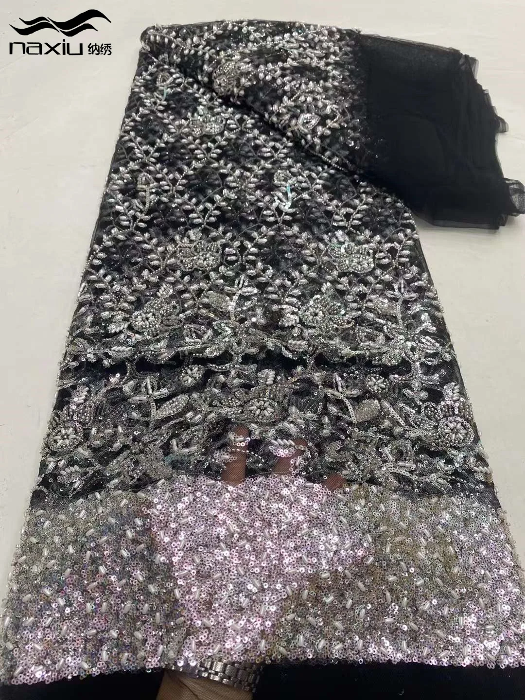 Роскошная африканская кружевная ткань Madison 5 ярдов 2024 Высококачественная