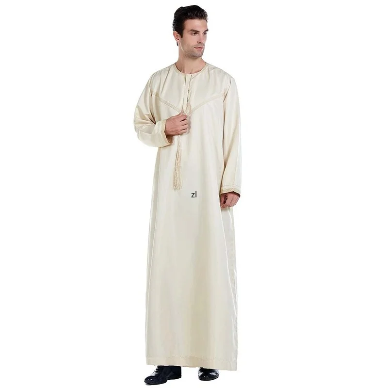Ramadan Men's Robe Loose Muslim Arab Middle Eastern Spring Summer 2022 Kaftan Moroccan Saudi Office Vestidos Djellaba