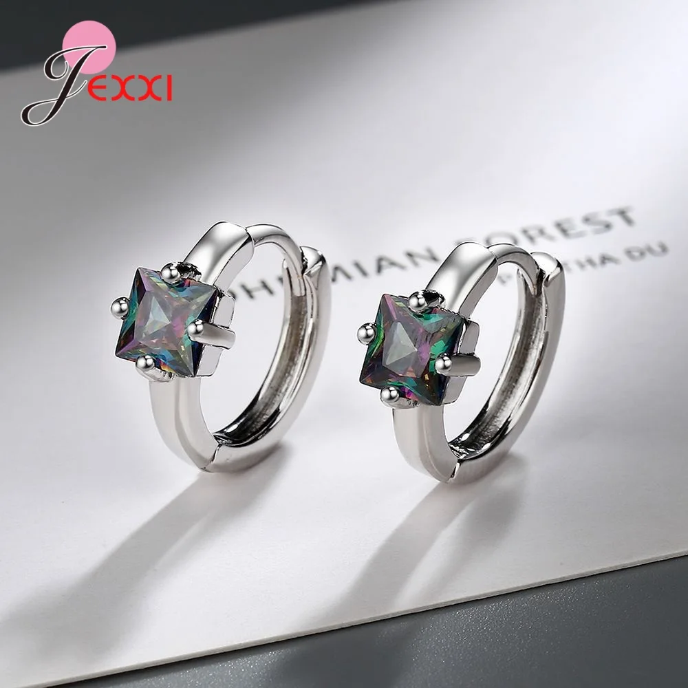 Женские серьги из серебра 925 пробы с фианитами