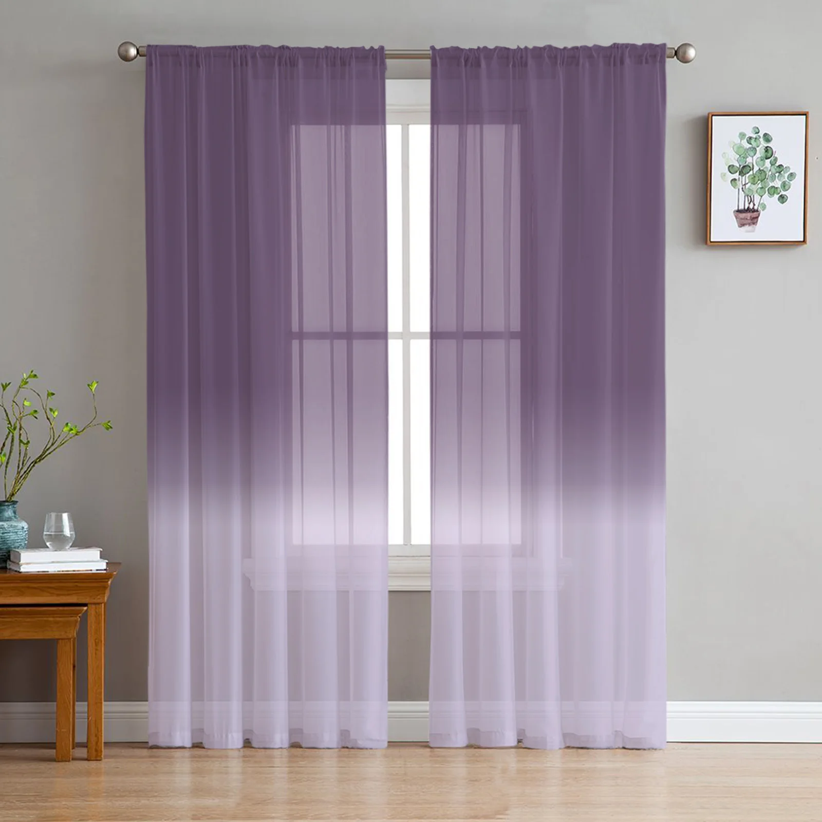 

Фиолетовые градиентные прозрачные Занавески s для гостиной, современные вуали, занавески для спальни, тюлевые занавески s, декоративные око...