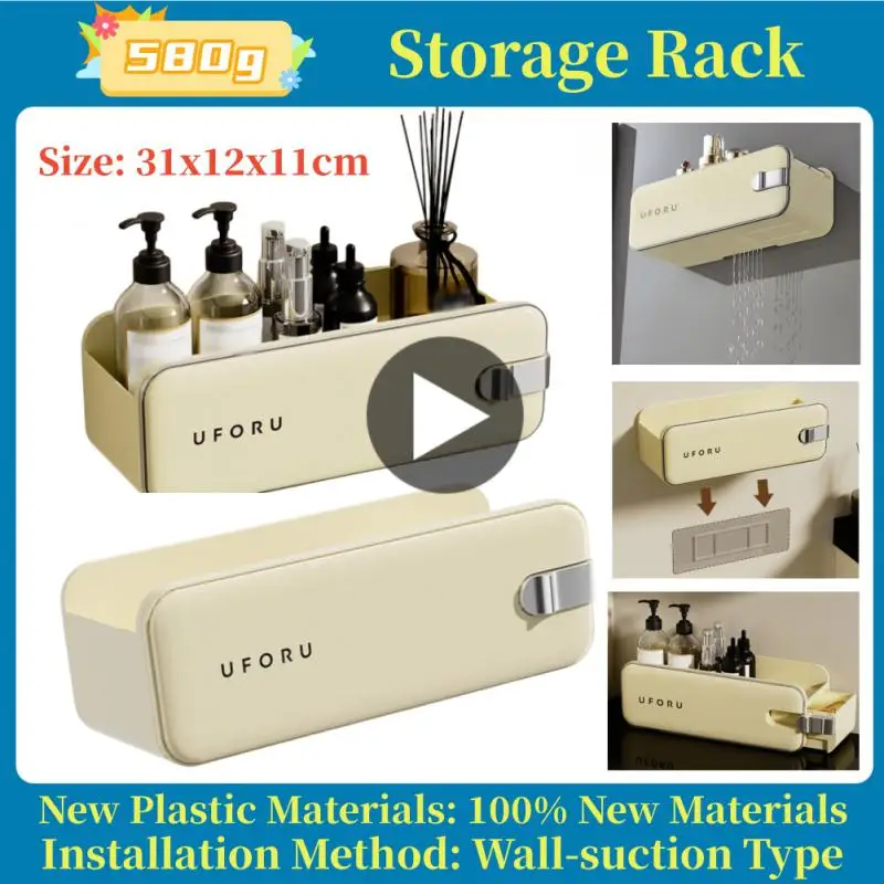 

Bathroom Shelf Wall Mounted Shower Organizer Storage Shelves Detachable Drain Rack Home Storage Holder