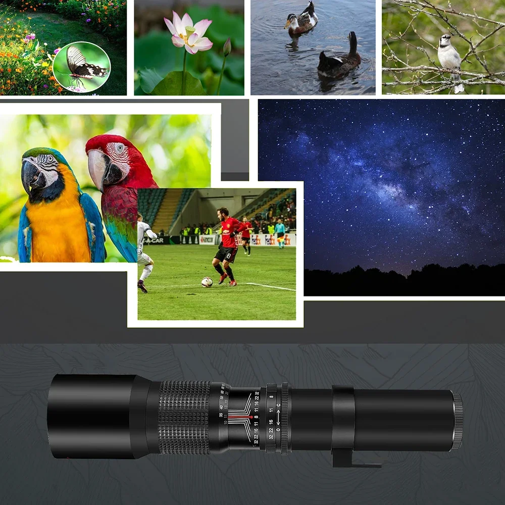 Ручной телеобъектив Lightdow 500 мм F8.0 для Canon Nikon D600 D500 D700 D750 D810 D850 D3100 D3200 D3300 D3400 D3500 D5000