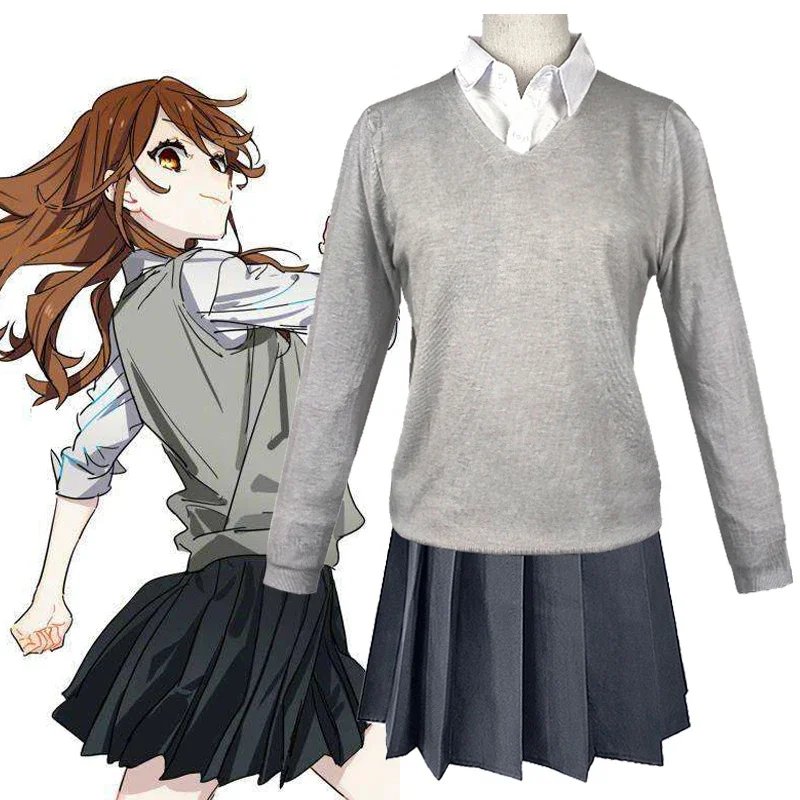 Аниме Hori San To Miyamura Kun Косплей Kyouko Костюм Женский Сейлор JK Униформа Школьная Юбка