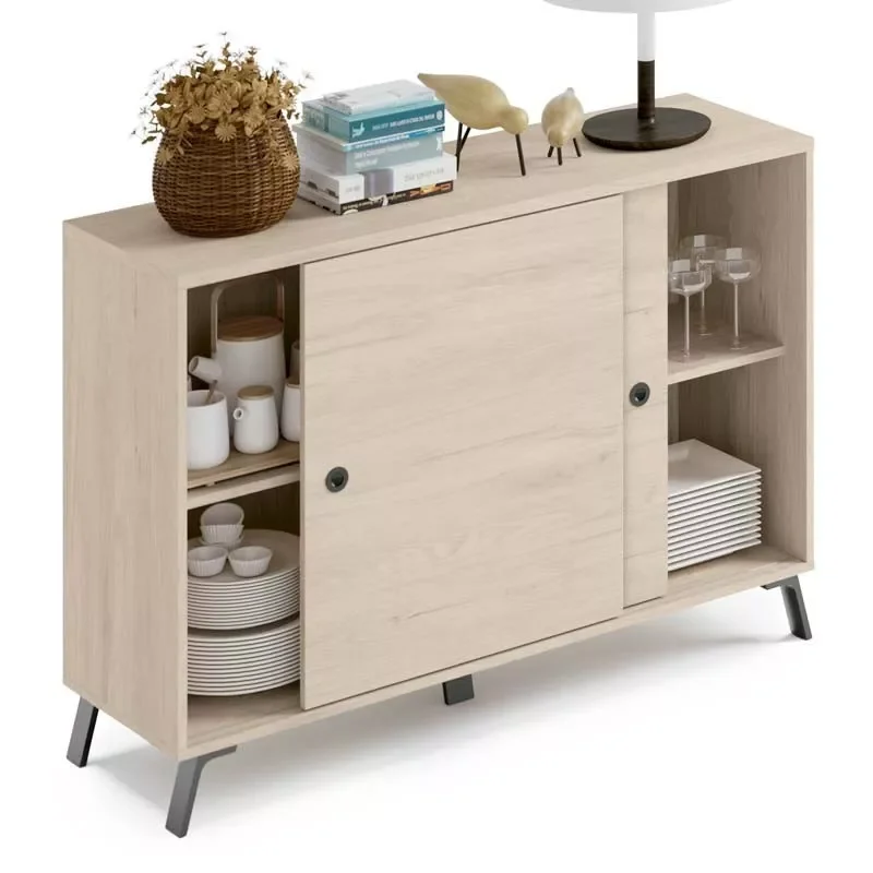 

Lounge sideboard Kamet 2 sliding doors living room Color Oak Aurora interior shelves 120x87x40…