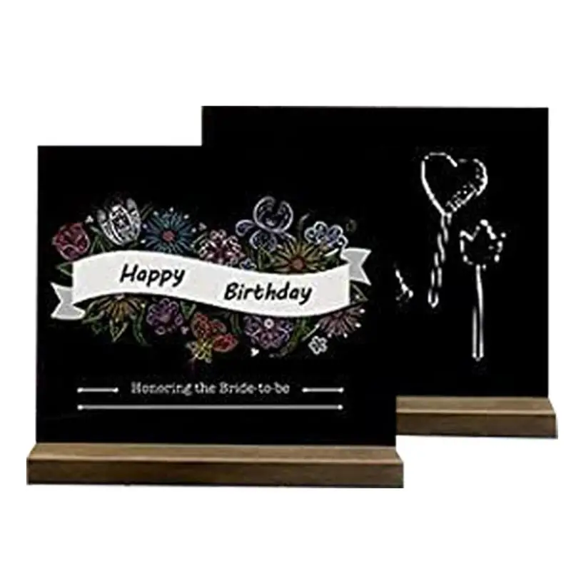 

Chalk Board Sign Board Wooden Chalkboard Sign Mini Tabletop Chalkboard Signs With Stand For Food Table Message Board Signs For