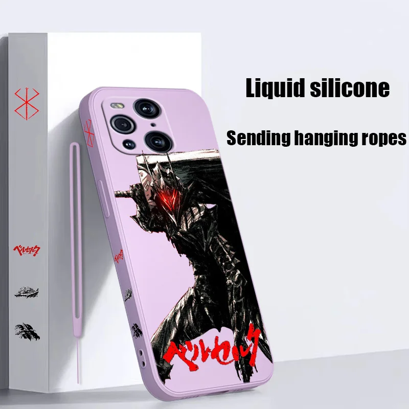Berserk чехол для телефона аниме OPPO Find X2 X3 X5 Lite Neo Reno 2 Z 5 6 7 8 10 Pro Liquid Left троса Funda Silicone Soft