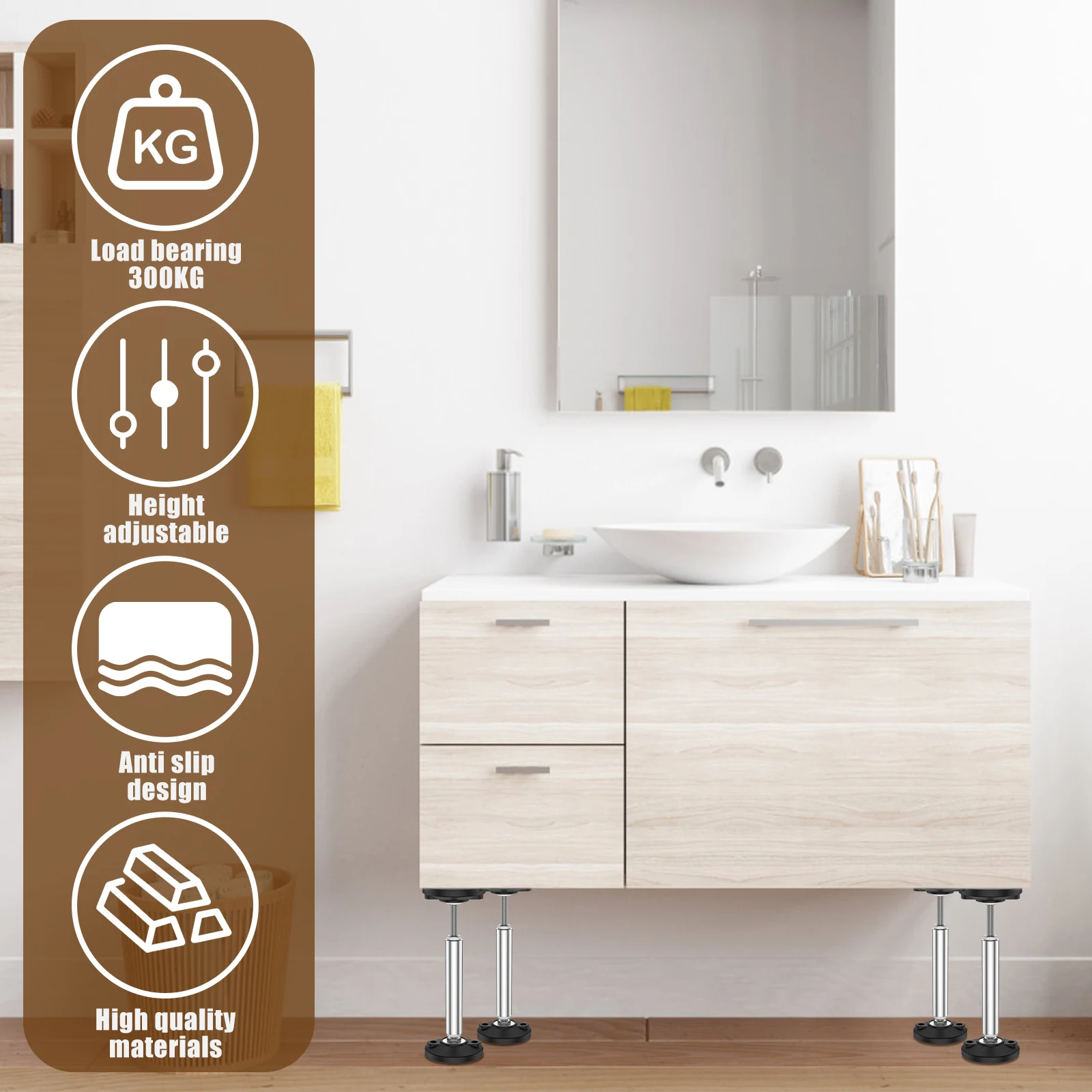 Телескопическая опорная штанга 2 шт. Нейлоновый Регулируемый кронштейн для