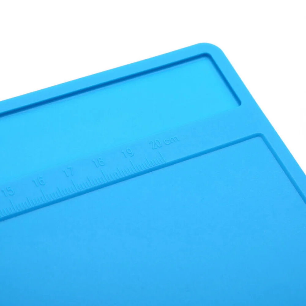 

Mat Heat Insulation Pad 28x20cm Blue Maintenance Platform Repair Replacement Silicone Supplies Welding Durable