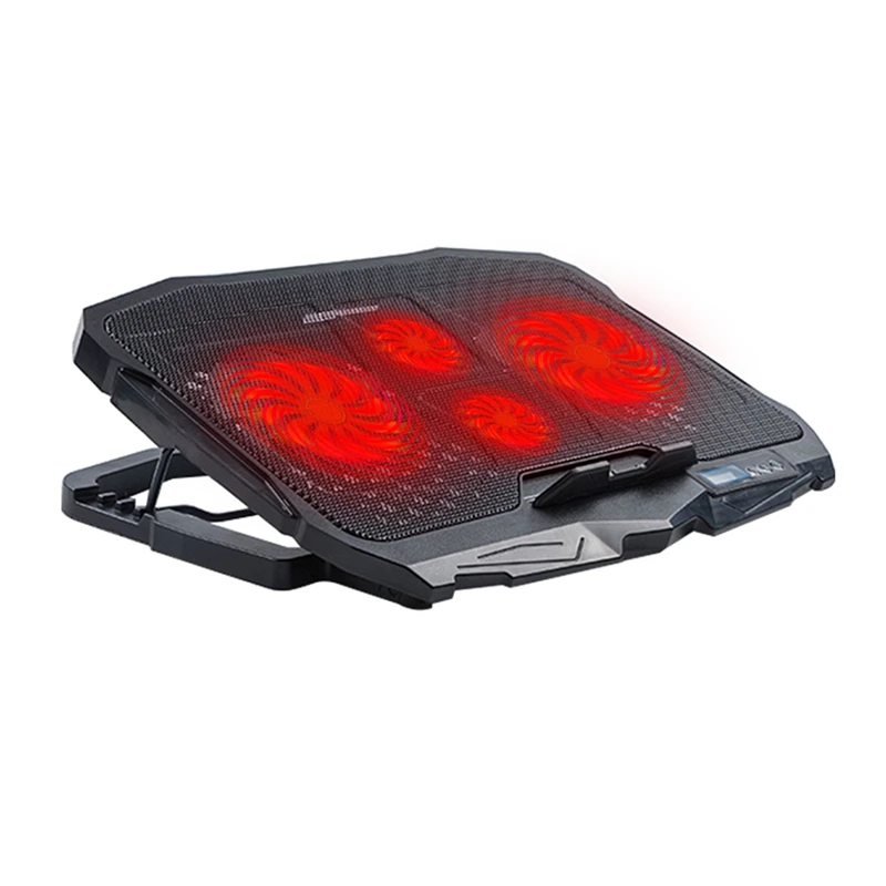 Cooling Pad For 10-16.5 Inch Laptops Gaming Notebook With 4 Fans USB Powered Adjustable Mounts Stand With LED Lights Cooling Pad For 10-16.5 Inch Laptops Gaming Notebook With 4 Fans USB Powered Adjustable Mounts Stand With LED Lights