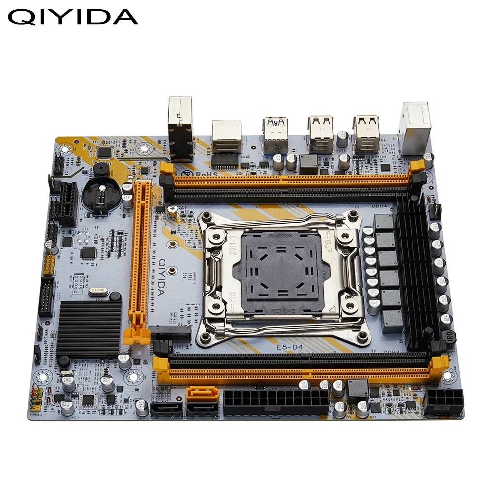 Материнская плата QIYIDA X99 LGA2011-3 комплект процессора Xeon E5 2680 V4 16 ГБ = 2*8 DDR4 REG ECC