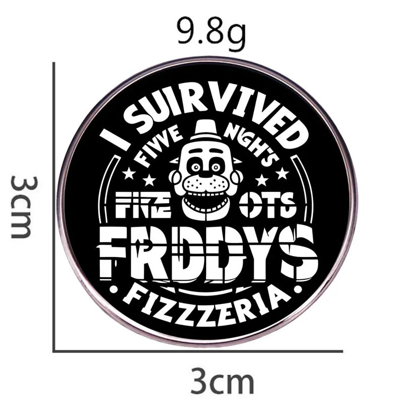 Эмалированные булавки Пять ночей в Фредди значок ужасов с медведем на лацкане