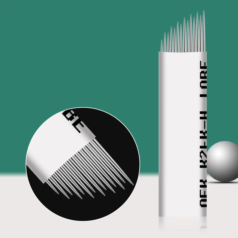 

100 шт., иглы для перманентного макияжа бровей с высоким и низким лезвием