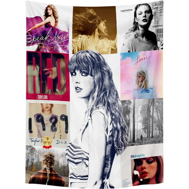 

Taylor Music Tapestry ERAS Tour Albums Tapestries for Bedroom Dorm Room Party Indoor and Outdoor Decoration 40x60inch