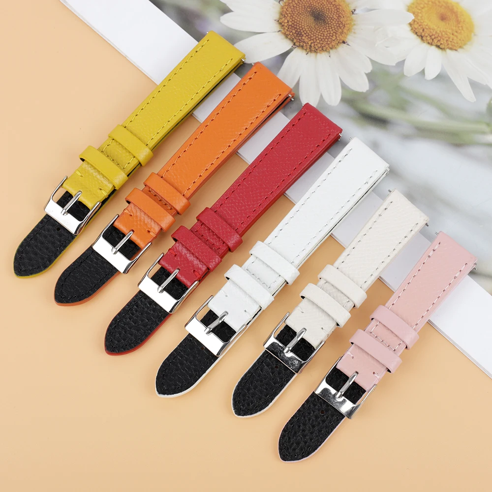 

Handmade Palm Pattern Genuine Leather Strap 18/19/20/22MM High Quality Top Layer Calfskin Bracelet Vintage Straps For Man Woman