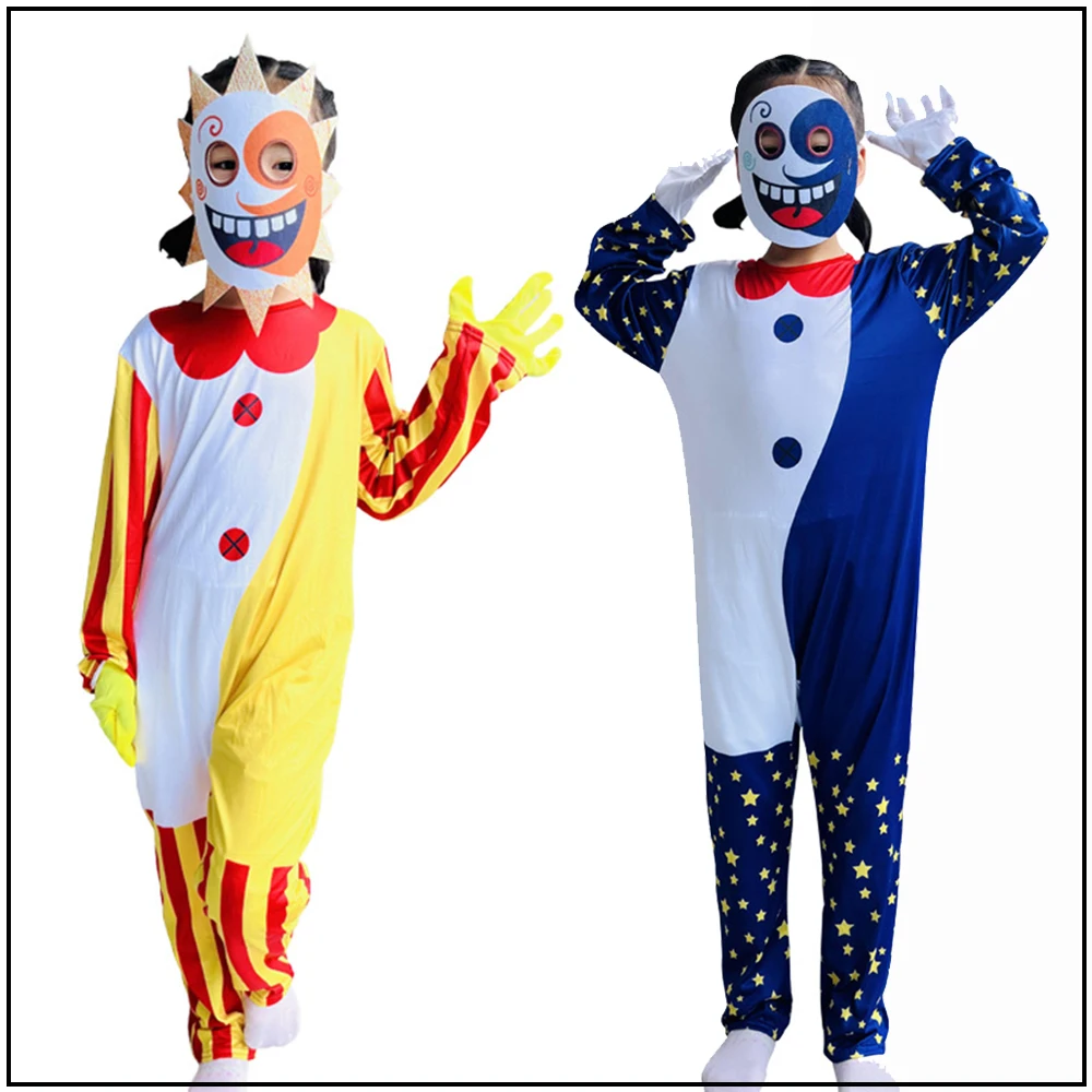 CGMGTSN Kids Halloween Costumes Anime Sundrop Moondrop FNAF Cosplay Clothing Boys Girls Bodysuit Cartoon Carnival Outfits images - 6