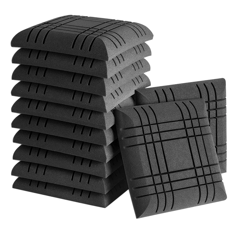

Acoustic Panels,Line Design Sound Proof Padding Decorative Wall Tiles for Acoustic Treatment Studio Foams