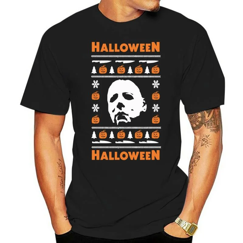 

Camiseta de Halloween para hombre, suéter de Navidad feo, disfraz de Slasher, película de terror, 650
