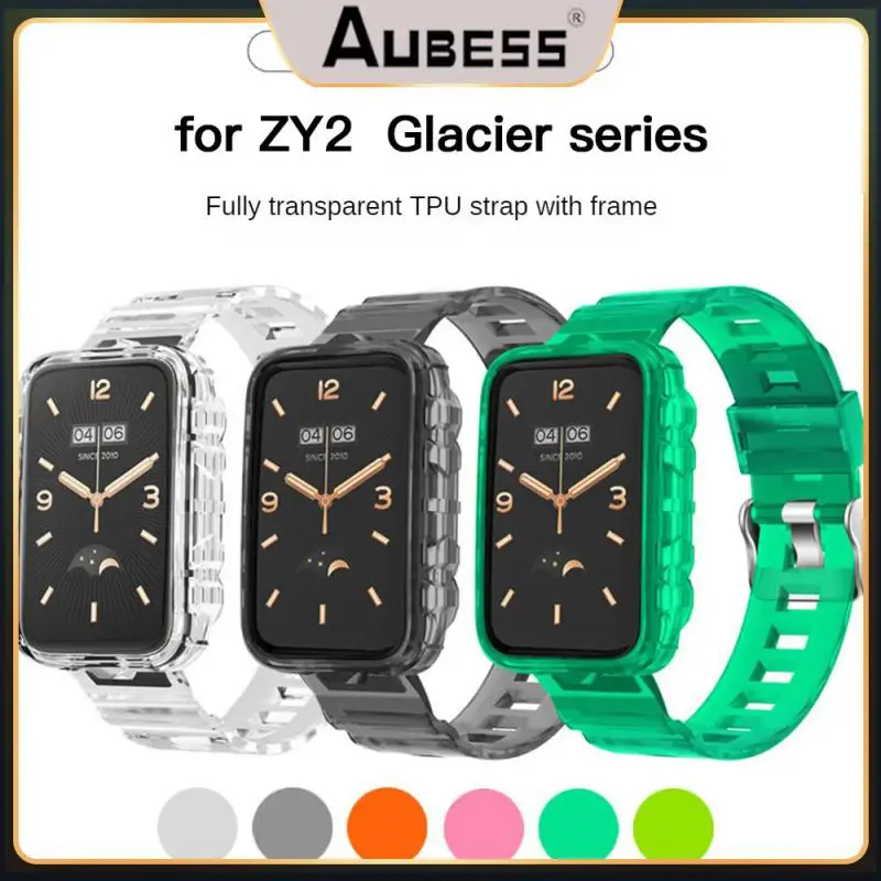 

New Smart Watch Strap Smooth And Comfortable Feel Fashion Strap Glacier Full Belt Frame Strap 360 ° Full Protection Comfortable