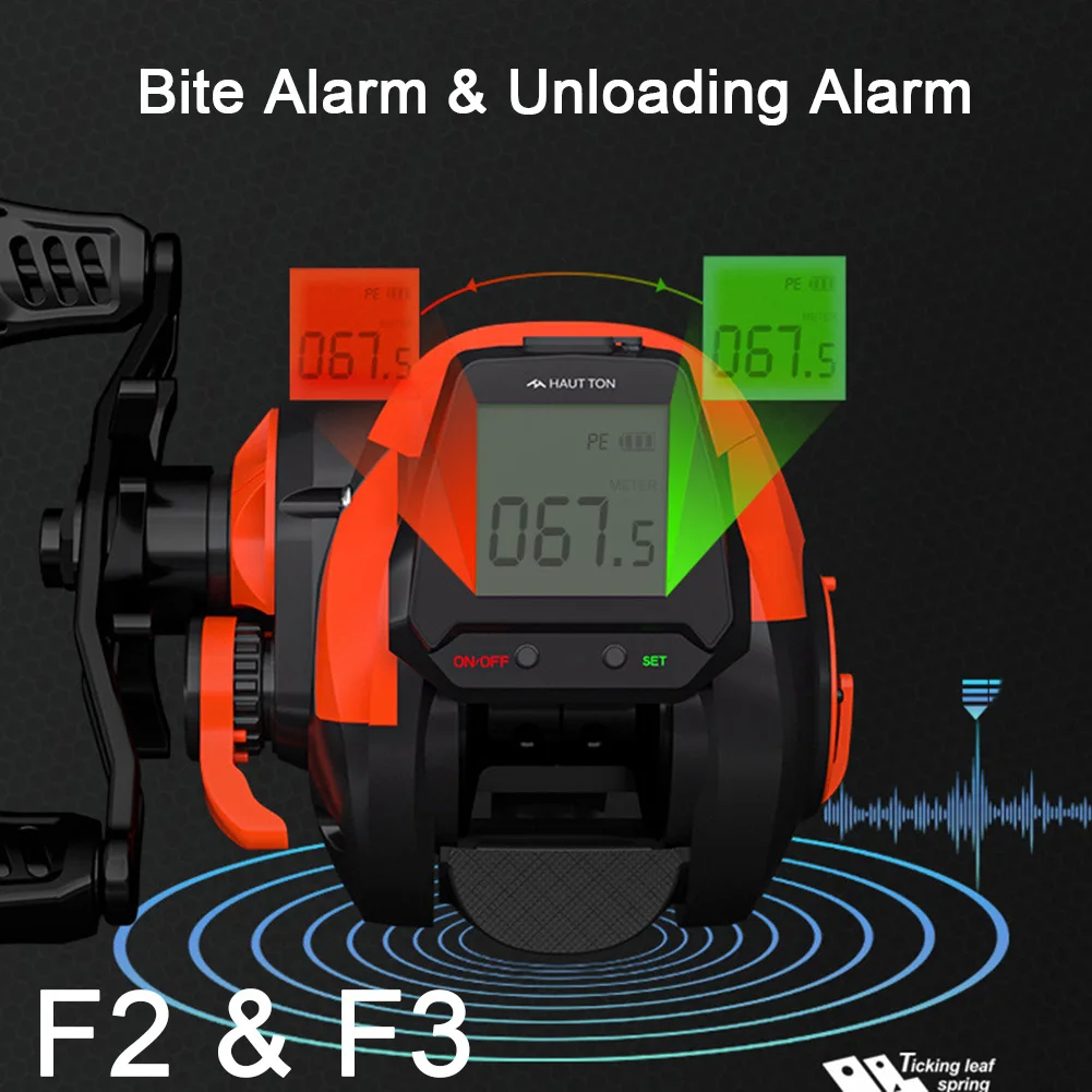 

7.2:1 Digital Fishing Baitcasting Reel Line Counter Rechargeable Large Display Left/Right Hand Option Fishing Reel Fish Tackle