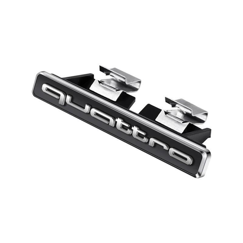 

Автомобильный металлический логотип Quattro, передняя решетка, эмблема, наклейка, наклейки для Audi Sline A3 A4 A5 A6 A7 A8 S3 S4 S5 S6 Q3 Q5 Q7, Стайлинг автомобиля