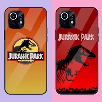 jurassic park dinosaur phone case for xiaomi 11t 11x 10s 10i 10t 12 ultra 8 9 9t se pro note pro poco f3 m3 m4pro tempered glass