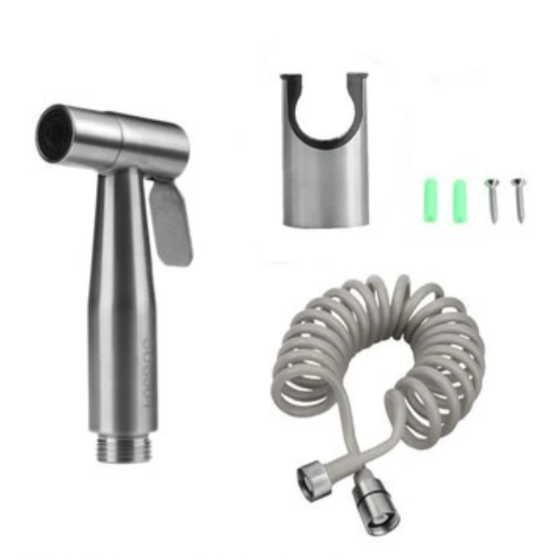 

Портативный Ручной Биде-распылитель Из Нержавеющей Стали, Настенный, С Одним Отверстием, Для Унитаза