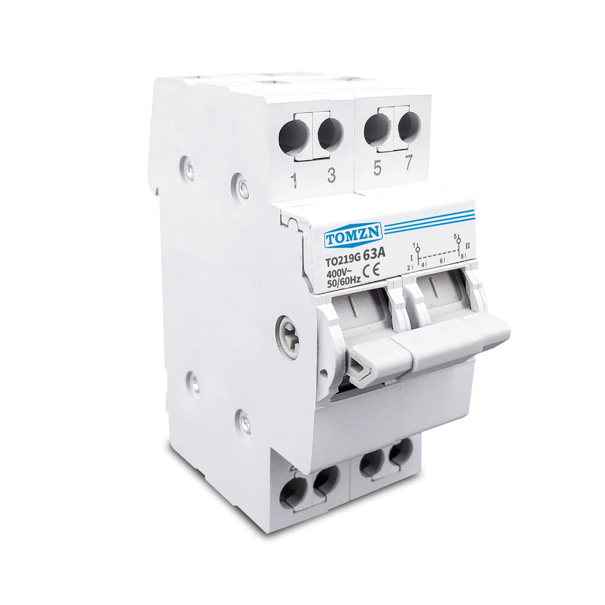 Фото 1P 2P 3P 4P 63A TOMZN MTS Dual Power Manual Transfer Isolating Switch  Interlock Circuit Breaker №3