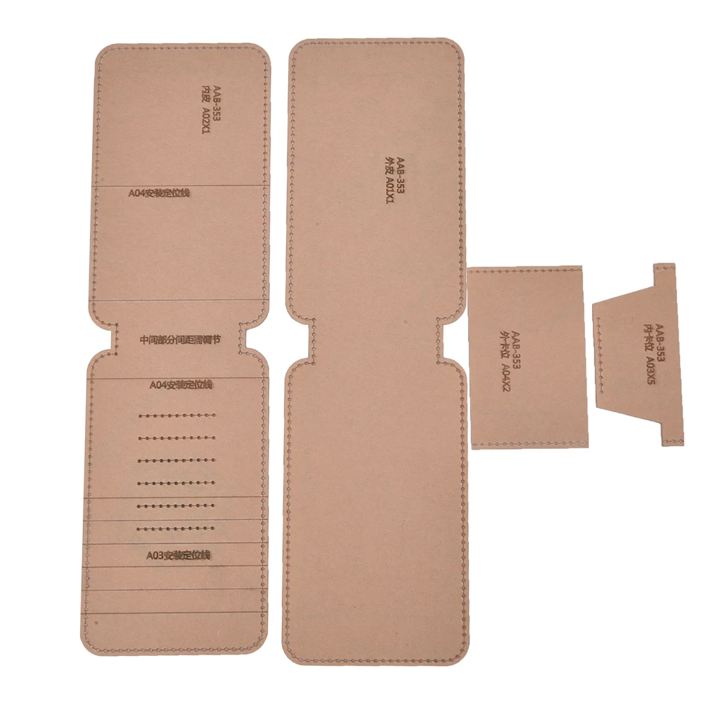 

AAB-353 Wallet Pattern Template Transparent Acrylic Manual Mobile Phone Purse Template wallet