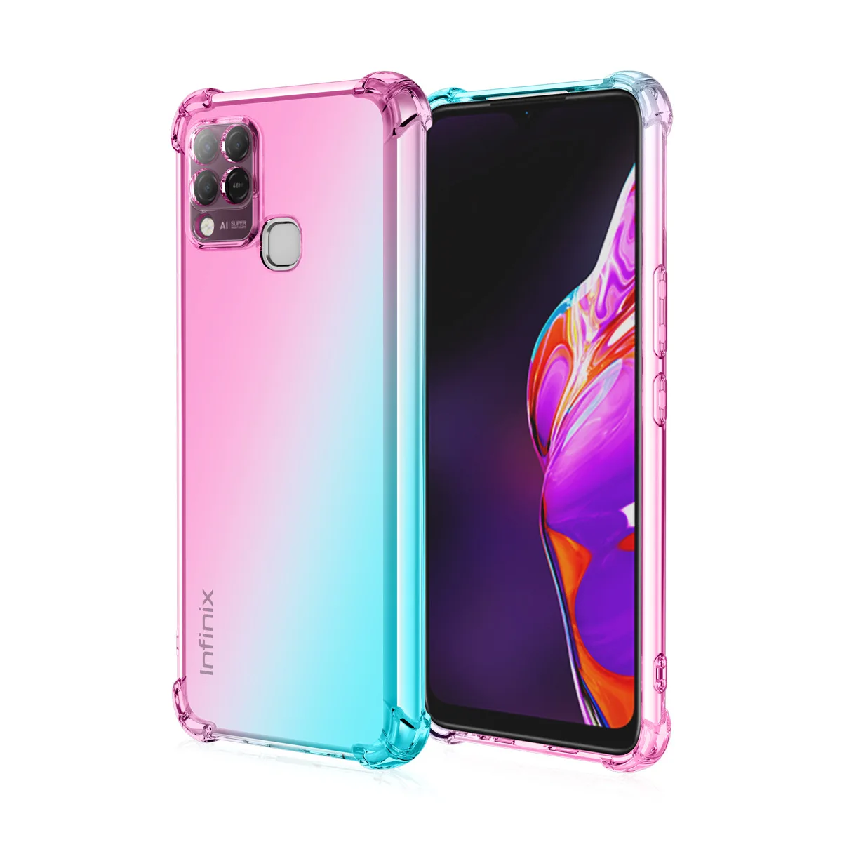 luxury gradient shockproof case for infinix hot 10 10t 10s 11s nfc 11 note 11 pro s mart 5 zero x pro neo shockproof phone funda free global shipping