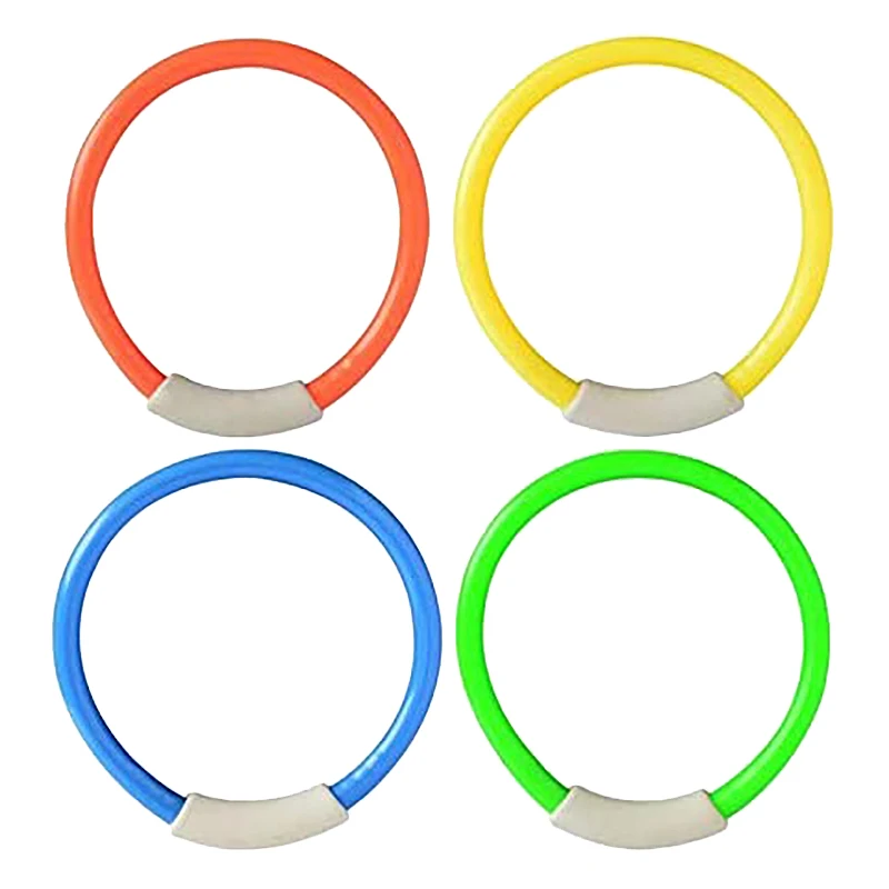 

Diving Rings Swimming Pool Toy Rings 4 Pack Toys For Kids Plastic Diving Ring Colorful Sinking Pool Rings Dive Training