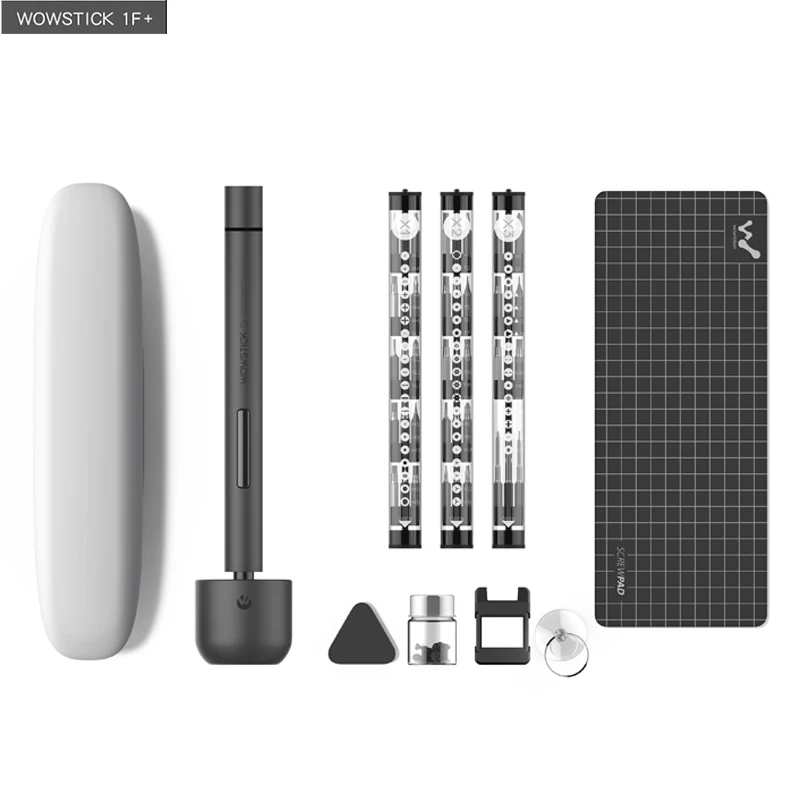 Фото Электрическая прецизионная отвертка Wowstick 1F Pro 1F+ 64-в-1, беспроводная, с LED-подсветкой, набор инструментов для зарядки №1