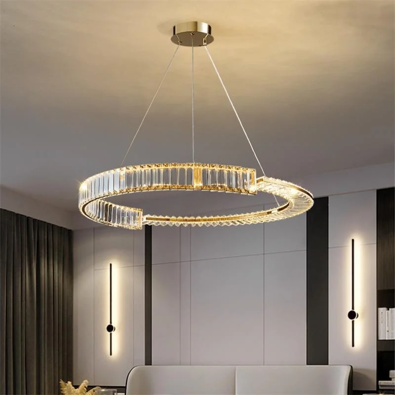 

Chandeliers Golden Luxury Crystal Pendant Living Room Bedroom Crystal Led Dining Room Luxury Loft Decor Lamp Lights