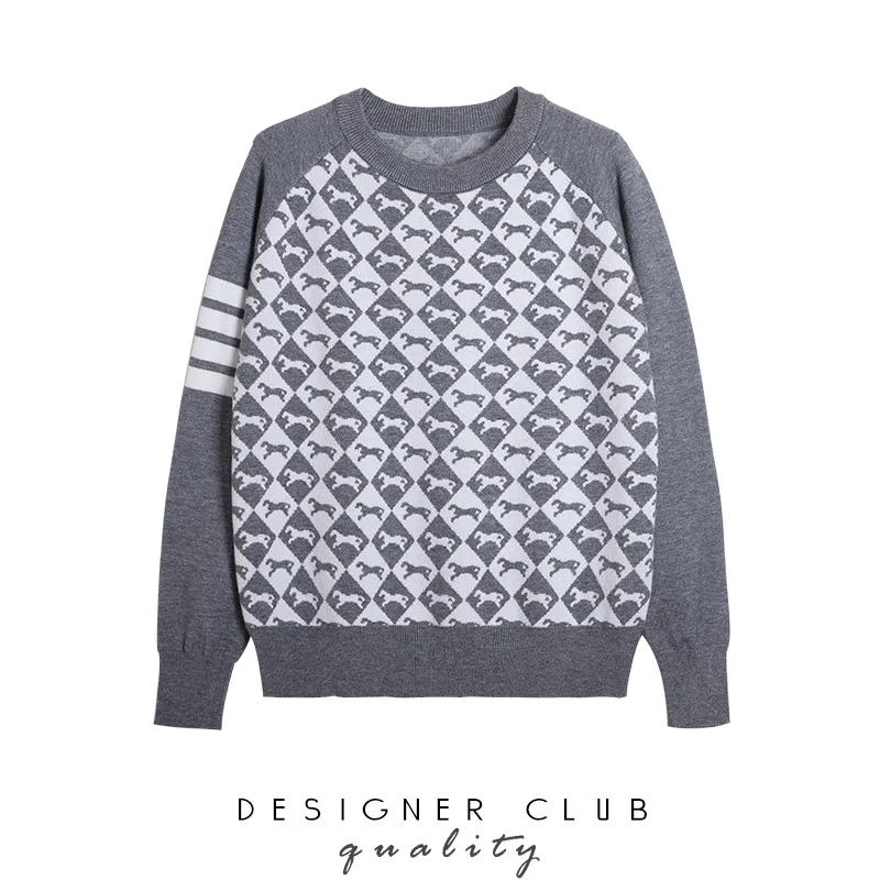 

Женский трикотажный свитер с круглым вырезом, в Корейском стиле