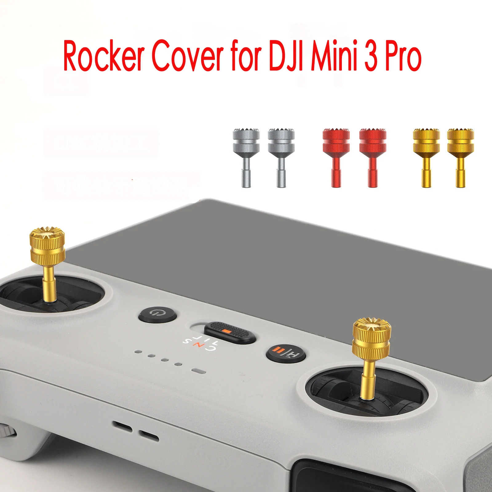 

Rocker Cover for Mini 3 Pro Drone Accessories RC Remote Aluminum Alloy Thumb Remote Controller Dron Parts Fast Shipping