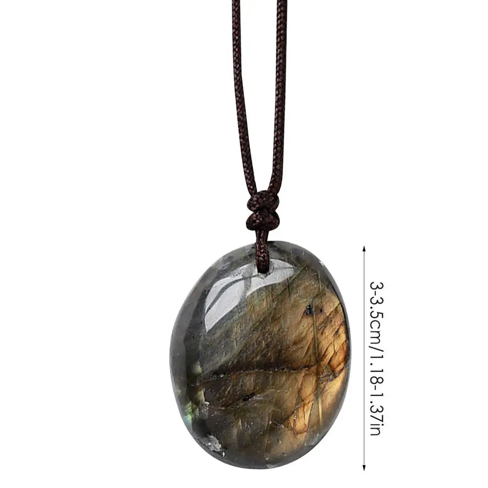 

Подвеска из натурального Лабрадорита ожерелья для мужчин и женщин, энергетические Кварцевые ожерелья, украшение, лунный камень, украшение для дома