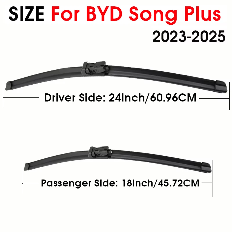 

Для BYD Song Plus щетка стеклоочистителя автомобиля 24 "+ 18" авто дворники 2023 2024 2025 специальные щетки для ветрового стекла пара для переднего лобового стекла