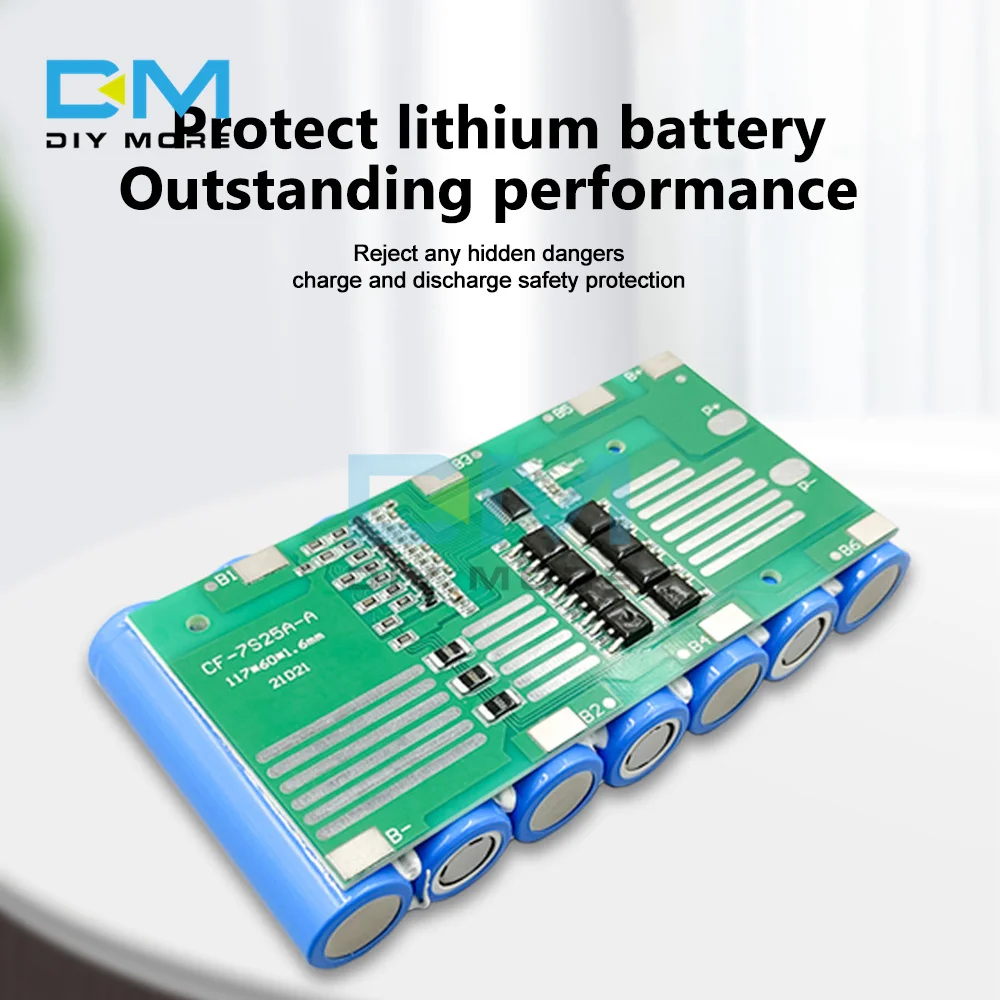 

7S 24V Ternary 25A with Balanced 18650 Lithium Battery Protection Board