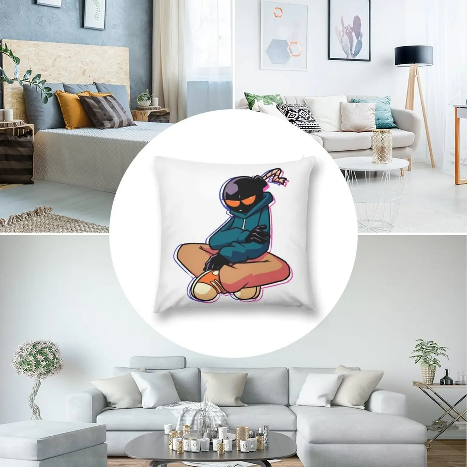 Whitty (Friday Night Funkin) декоративная подушка чехлы для диванов гостиной мраморный чехол