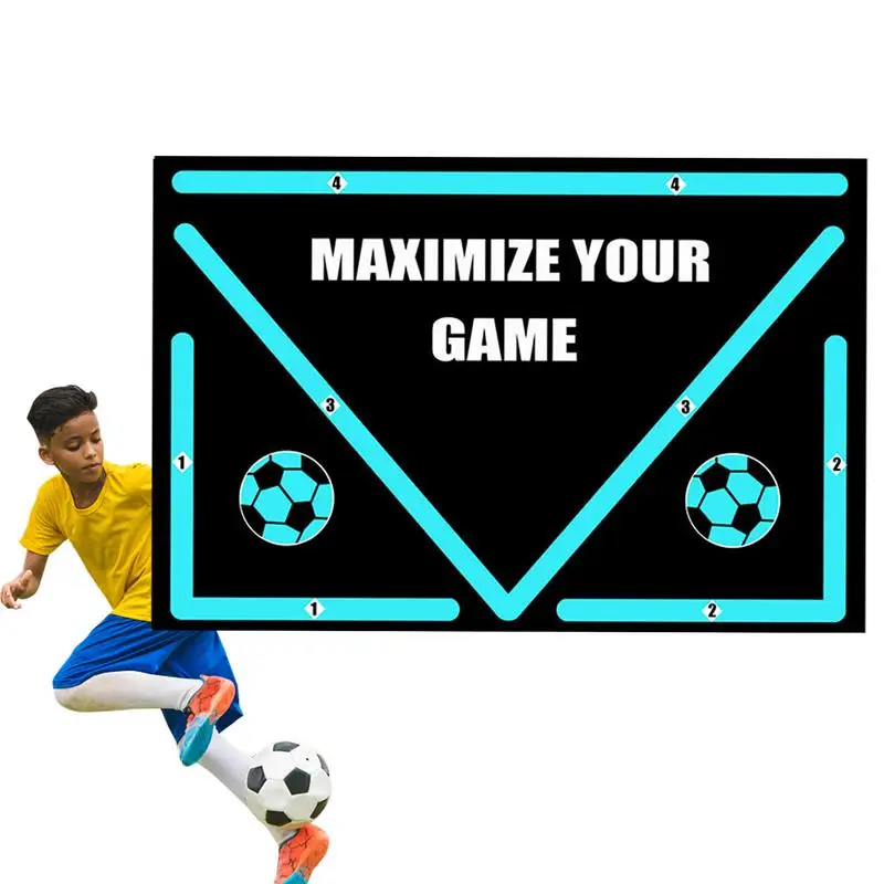 fić piłkę nożną gumowa mata do piłki nożnej antypoślizgowy sprzęt kryty odkryty 90x60cm piłka nożna pomoc treningowa