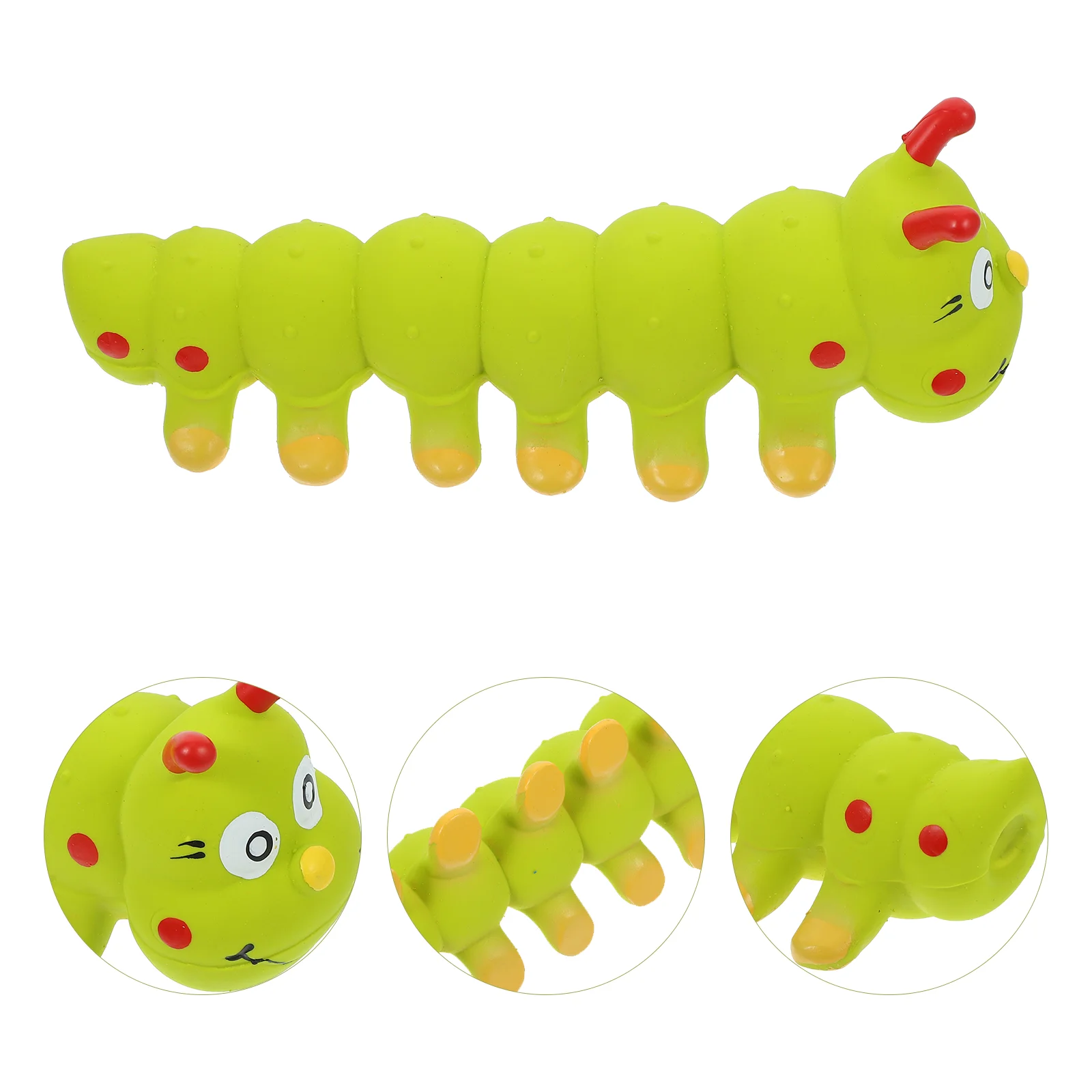 

Dog Chew Toy Cat Toys Small Squeaky Caterpillar Chewing Puppy Emulsion Puppies Interactive