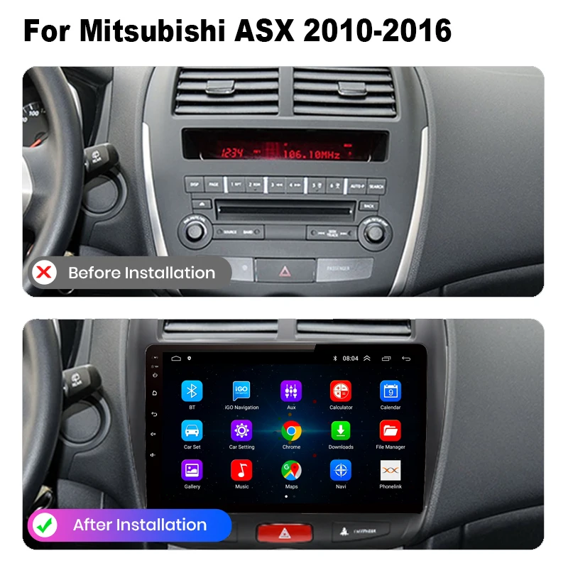 Android 10 для Mitsubishi ASX 2010-2016 автомобильное радио GPS навигация автомобильный