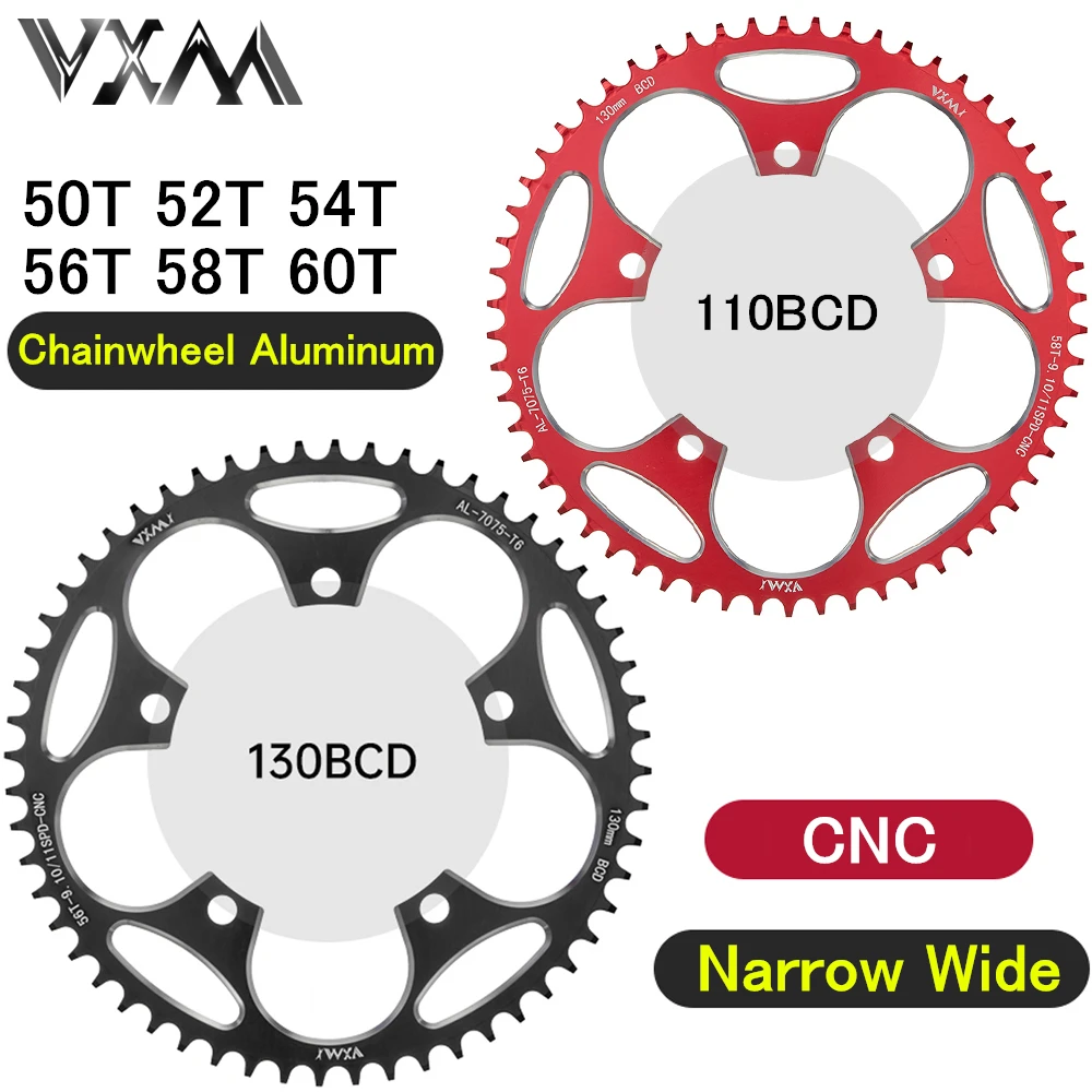 VXM Road Bicylcle узкое широкое цепное кольцо 110BCD 130BCD Кривошип 50T 52T 54T 56T 58T 60T 7075