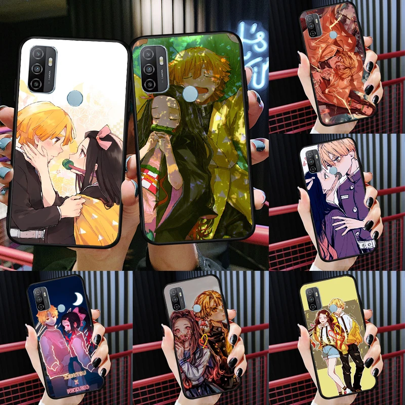 

Nezuko And Zenitsu Demon Slayer For OPPO Find X5 Pro X3 Pro A5 A9 A31 A53 A54 A74 A94 A15 A52 A72 A83 A93 A16 Cover Case