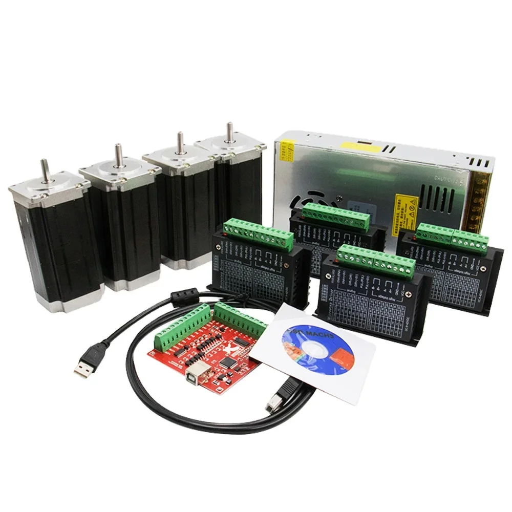 Комплект ЧПУ Nema 23 набор шагового двигателя DM556/TB6600 + NEMA 3N.m шаговый двигатель
