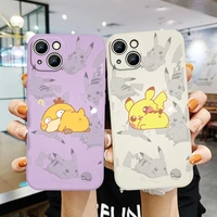 cute pikachu spoof art for apple iphone 5 6 7 plus 8 plus 11 pro max plus pro liquid rope cover funda soft phone case capa