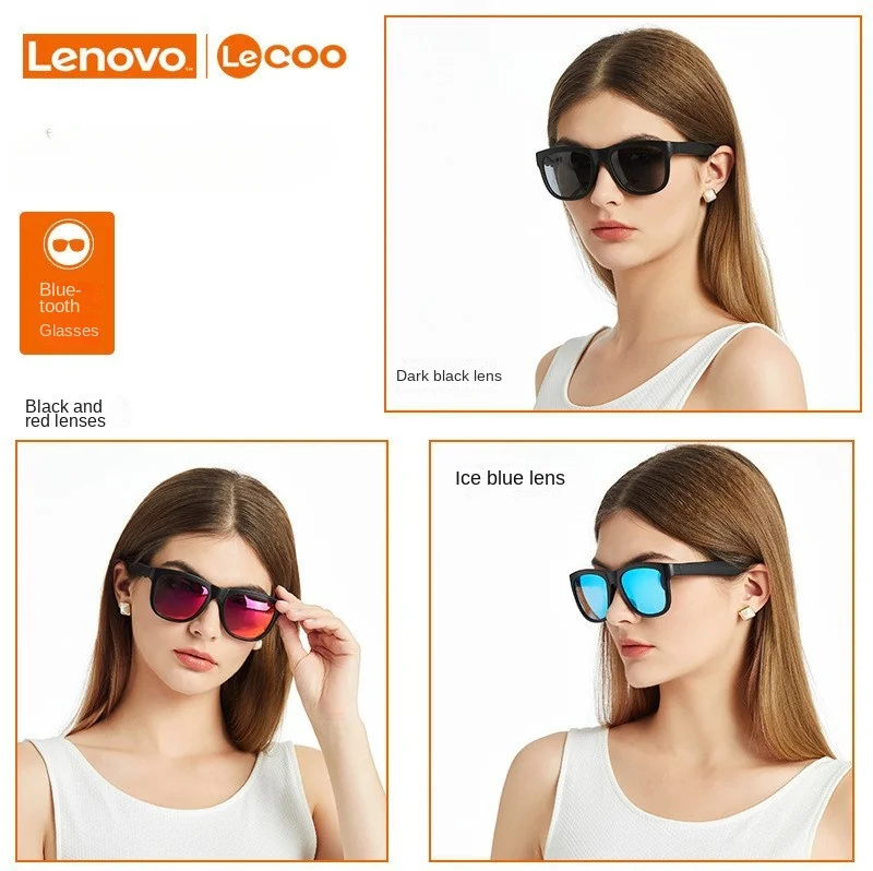 

Lenovo Laiku C8 Ultra Cool Wireless Audio Bluetooth Polarized Smart Glasses Earphone Multifunction Music Voice Call Headset