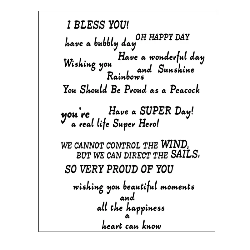 

I Bless You Clear Stamps For Photo Album Decor Transparent Silicone Seals DIY Card Scrapbooking Craft Stencil Making